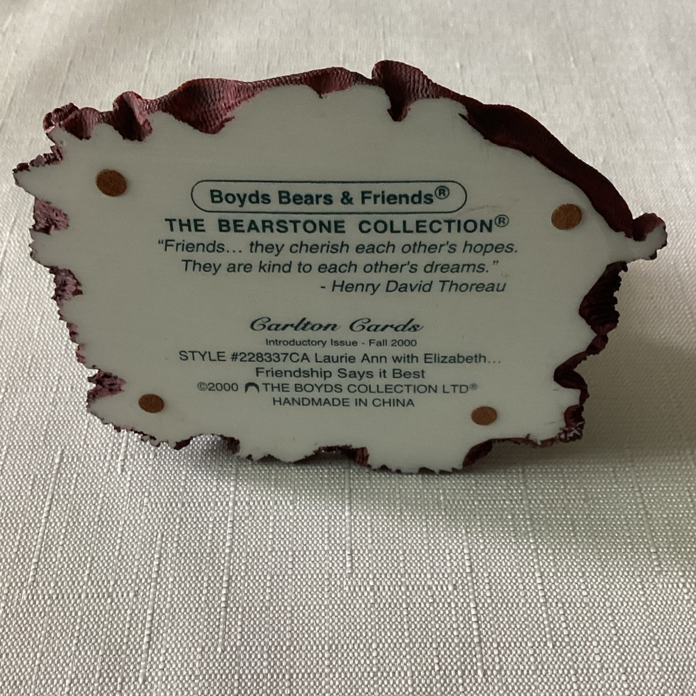Boyd Bears Vintage Friendship Resin Figurine - Picture 5 of 5